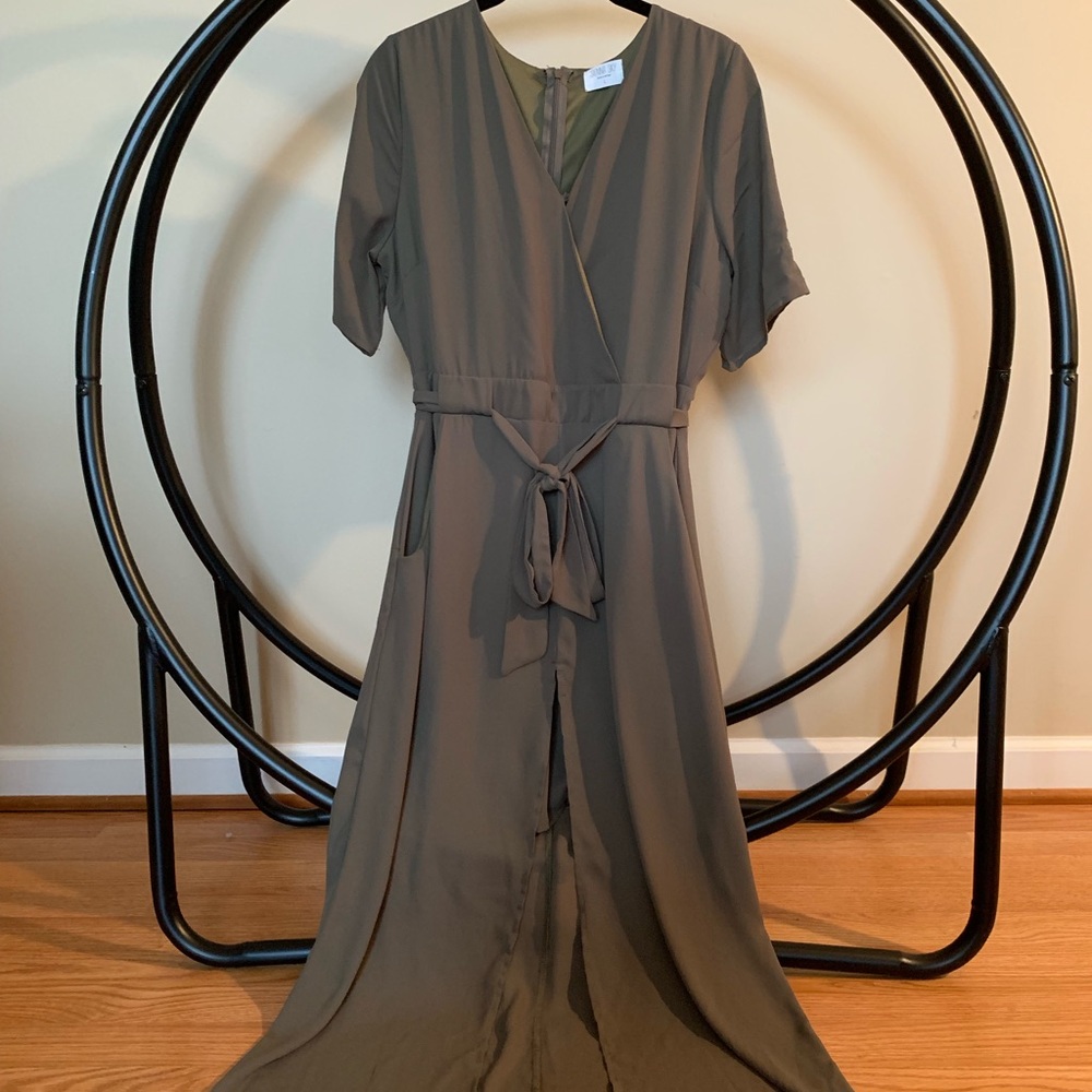 Olive Maxi Mini Belted Dress